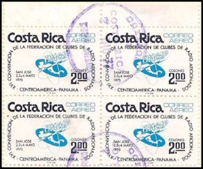 Bloque 4-COSTA RICA - 2.00 Colones - 1975 - XVI Conferencia Federacion de Clubes de Radioaficionados - FRACAP